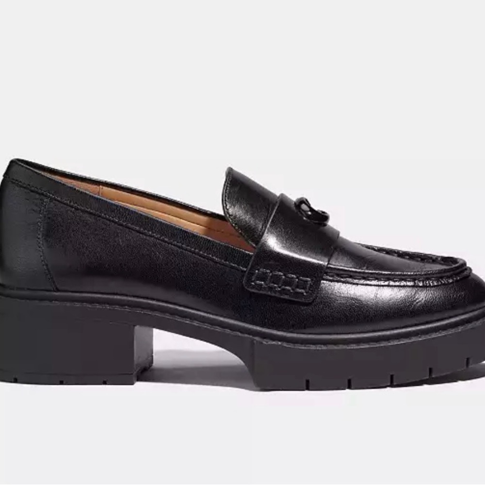 Coach Black Chunky Loafers - Leah Loafers